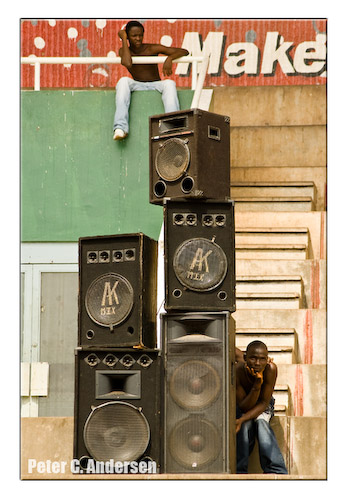 Loudspeakers at the National Stadium.