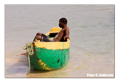 A boatman relaxes at River No. 2